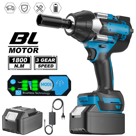 Cheie de  Impact Brushless, puternică și compactă, cu trei trepte de viteză și acumulator inclus.Ideala pentru schimbarea rotiilor,lucrări auto și utilizare în gospodărie.Putere mare, fără cabluri,gata de treaba. 🔧🔥